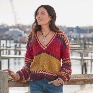 Sundance Senga Sweater Chunky Knit Wool Blend Size Medium